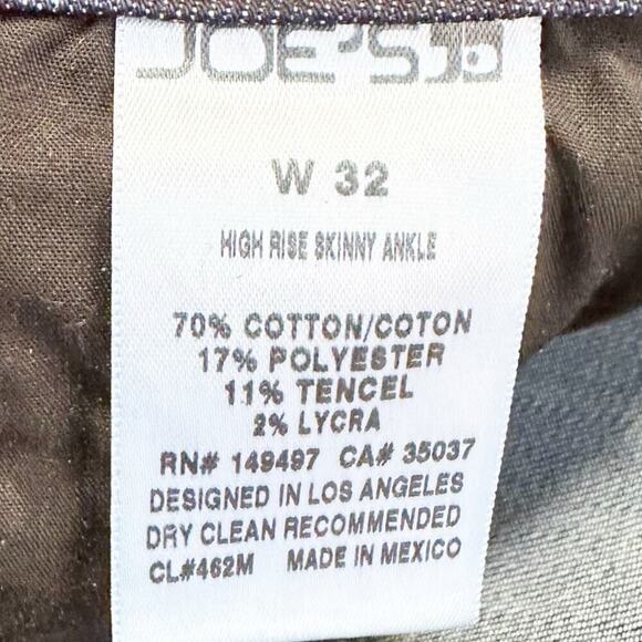 Joe's Jeans High Rise Skinny Ankle Size 32 12 - Picture 3 of 6